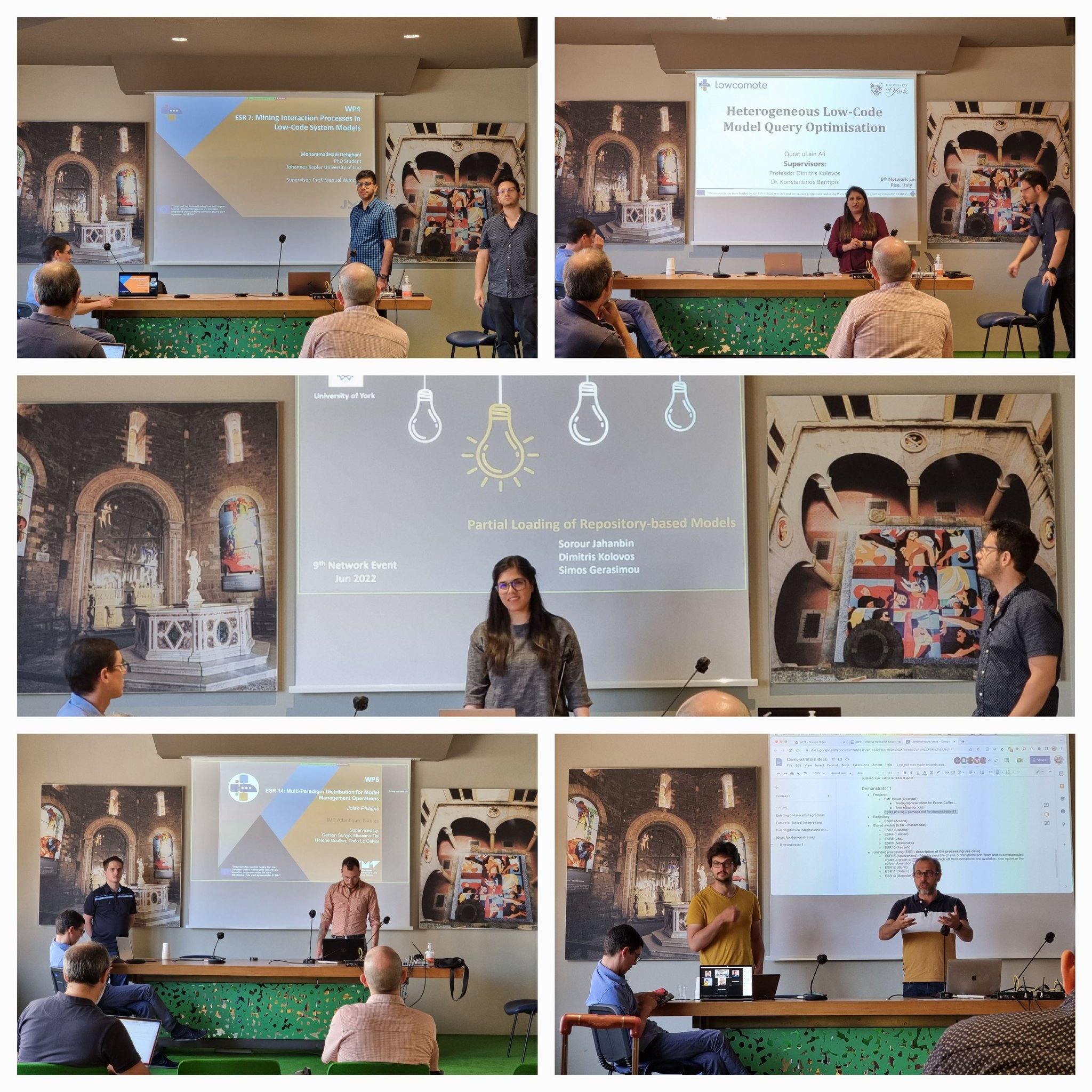 Lowcomote ESRs presenting their research in Pisa, Italy